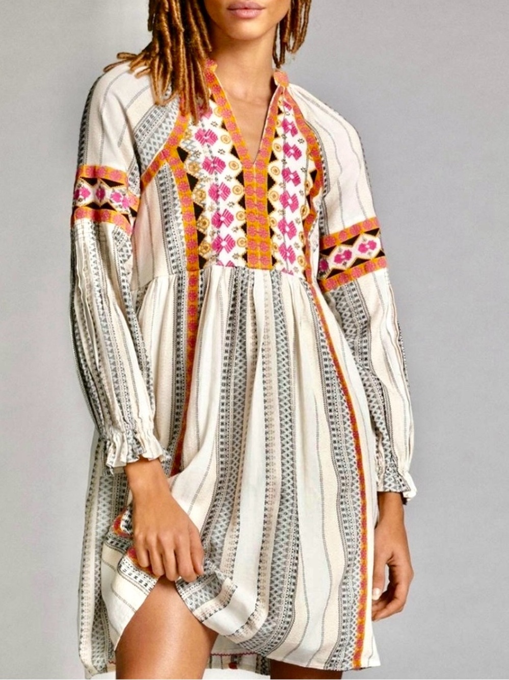 Anthropologie | Lottie Embroidered Dress Size Medium HTF - Picture 9 of 15